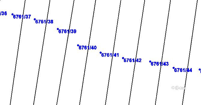 Parcela st. 6761/41 v KÚ Kojetín, Katastrální mapa
