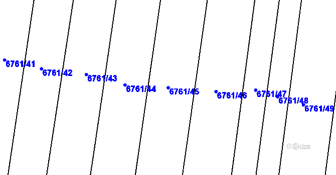 Parcela st. 6761/45 v KÚ Kojetín, Katastrální mapa