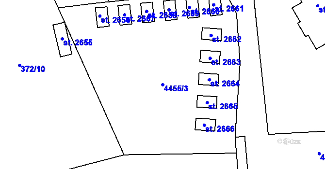 Parcela st. 4455/3 v KÚ Kojetín, Katastrální mapa
