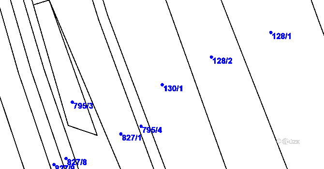 Parcela st. 130/1 v KÚ Kojetín, Katastrální mapa