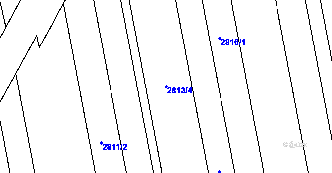 Parcela st. 2813/4 v KÚ Kojetín, Katastrální mapa