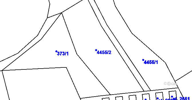 Parcela st. 4455/2 v KÚ Kojetín, Katastrální mapa