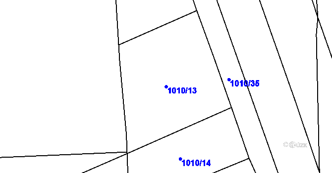 Parcela st. 1010/13 v KÚ Kojetín, Katastrální mapa
