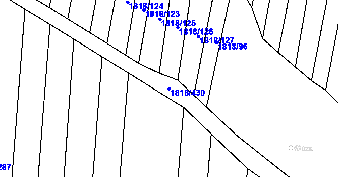 Parcela st. 1818/430 v KÚ Kojetín, Katastrální mapa
