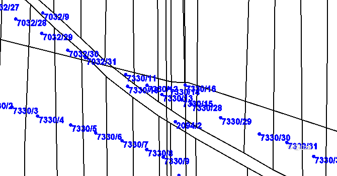 Parcela st. 7330/14 v KÚ Kojetín, Katastrální mapa