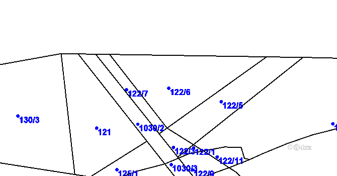 Parcela st. 122/6 v KÚ Kojice, Katastrální mapa