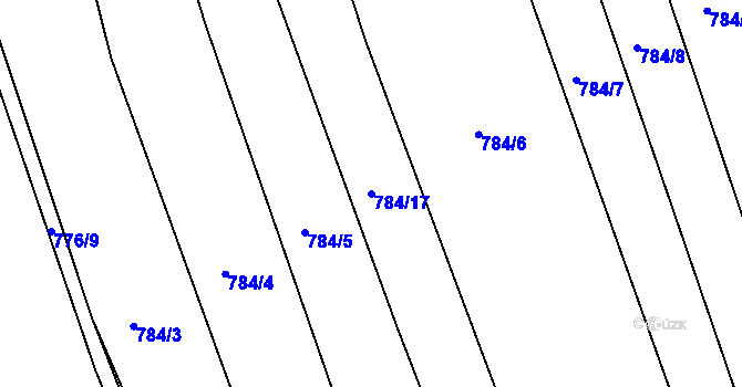 Parcela st. 784/17 v KÚ Kojice, Katastrální mapa