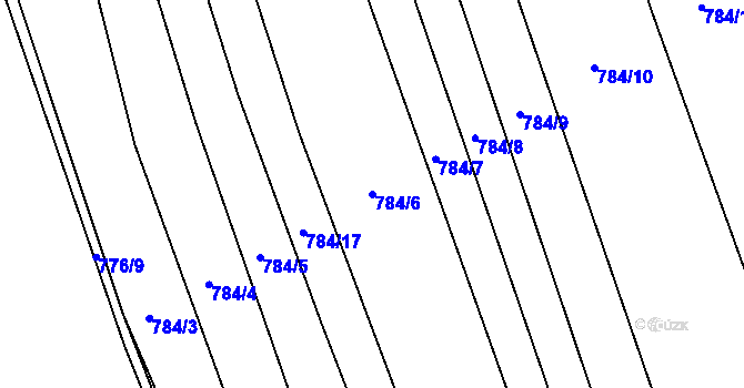 Parcela st. 784/6 v KÚ Kojice, Katastrální mapa