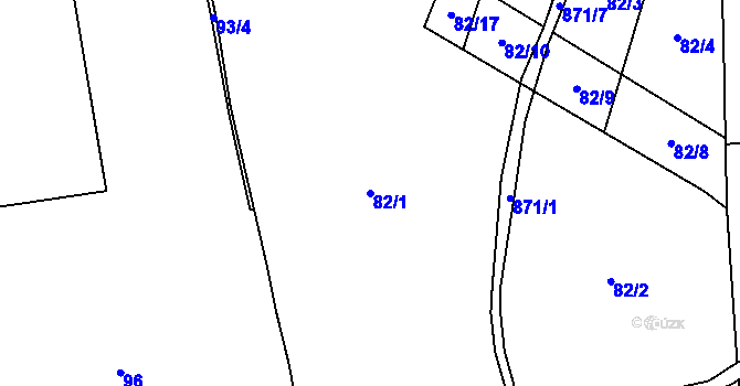 Parcela st. 82/1 v KÚ Kokonín, Katastrální mapa