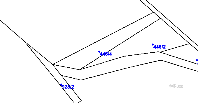 Parcela st. 446/4 v KÚ Kokonín, Katastrální mapa