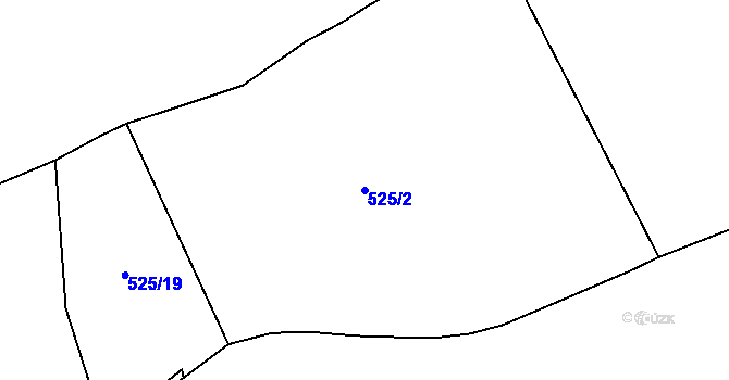 Parcela st. 525/2 v KÚ Kokonín, Katastrální mapa