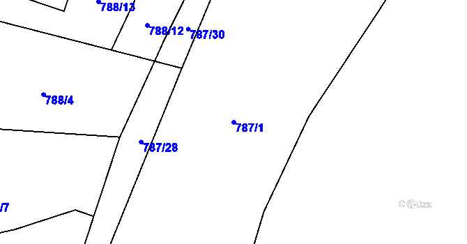 Parcela st. 787/1 v KÚ Kokonín, Katastrální mapa