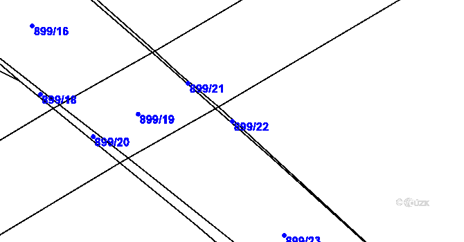 Parcela st. 899/22 v KÚ Kokory, Katastrální mapa