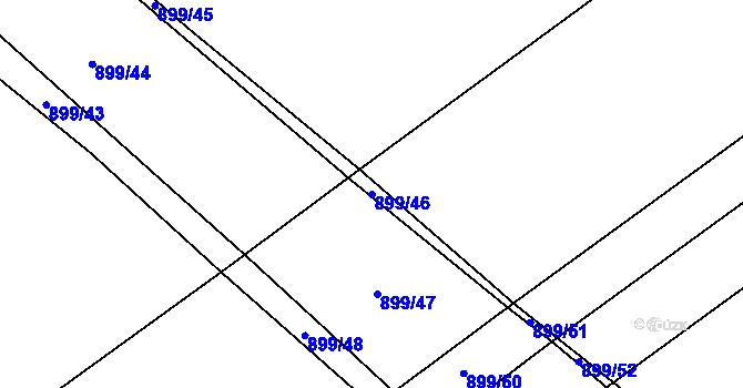 Parcela st. 899/46 v KÚ Kokory, Katastrální mapa
