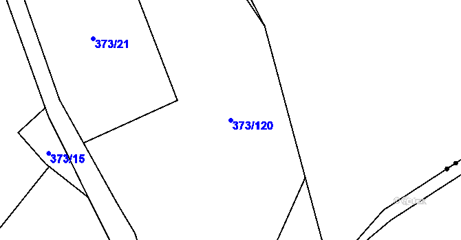 Parcela st. 373/120 v KÚ Kokory, Katastrální mapa