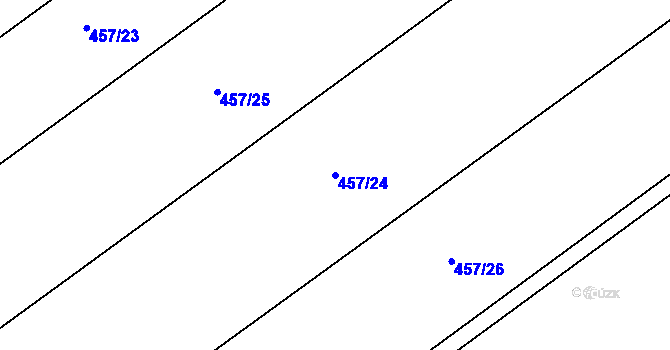 Parcela st. 457/24 v KÚ Kokory, Katastrální mapa