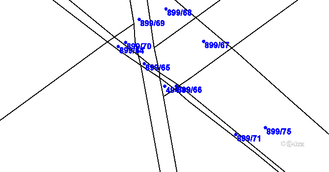 Parcela st. 494/45 v KÚ Kokory, Katastrální mapa
