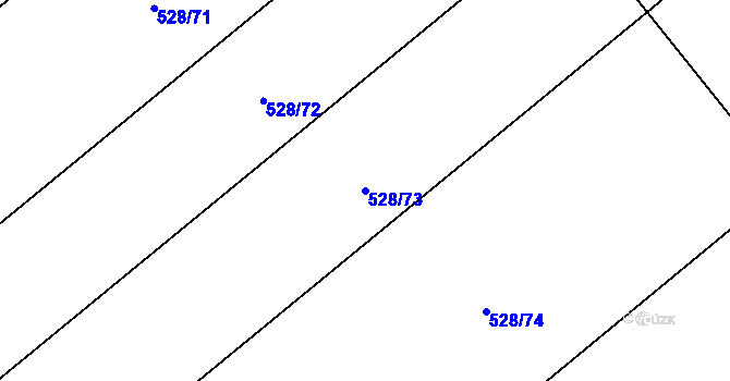 Parcela st. 528/73 v KÚ Kokory, Katastrální mapa