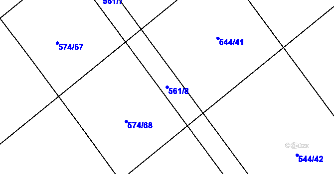 Parcela st. 561/8 v KÚ Kokory, Katastrální mapa
