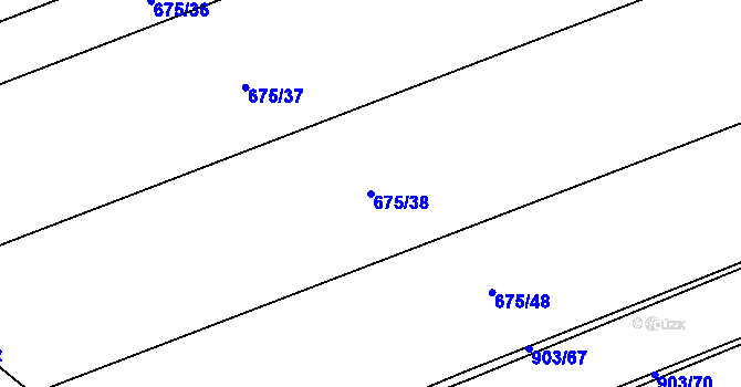 Parcela st. 675/38 v KÚ Kokory, Katastrální mapa