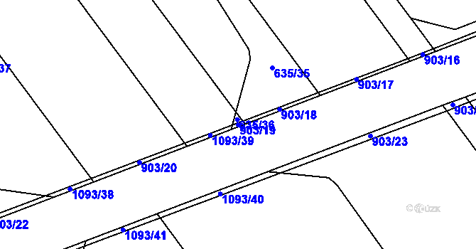 Parcela st. 903/19 v KÚ Kokory, Katastrální mapa
