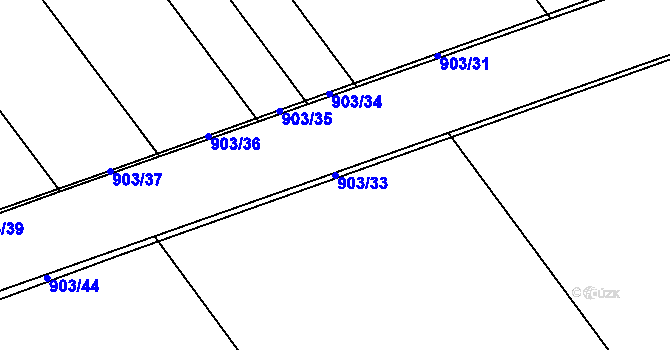 Parcela st. 903/33 v KÚ Kokory, Katastrální mapa