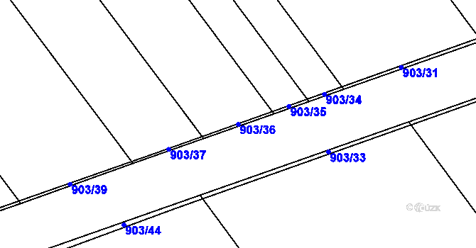 Parcela st. 903/36 v KÚ Kokory, Katastrální mapa
