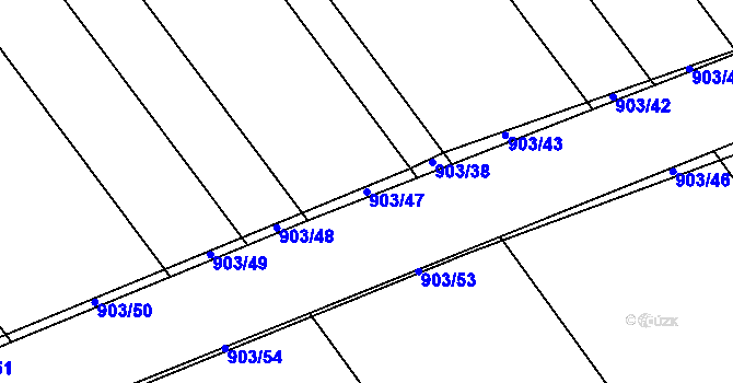 Parcela st. 903/47 v KÚ Kokory, Katastrální mapa