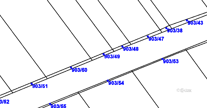 Parcela st. 903/49 v KÚ Kokory, Katastrální mapa
