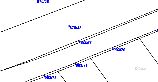 Parcela st. 903/67 v KÚ Kokory, Katastrální mapa