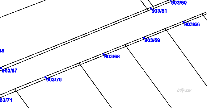 Parcela st. 903/68 v KÚ Kokory, Katastrální mapa