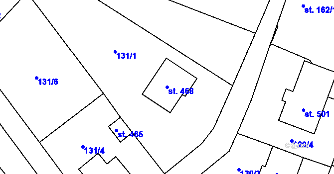 Parcela st. 468 v KÚ Kokory, Katastrální mapa