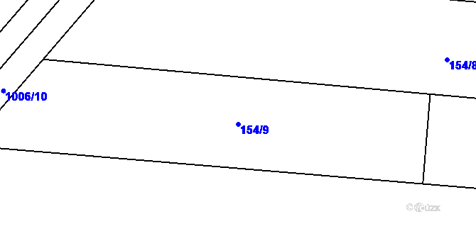 Parcela st. 154/9 v KÚ Kokory, Katastrální mapa