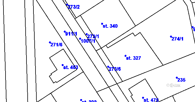 Parcela st. 273/1 v KÚ Kokory, Katastrální mapa