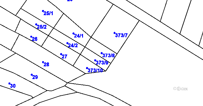 Parcela st. 373/8 v KÚ Kokory, Katastrální mapa