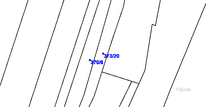 Parcela st. 373/20 v KÚ Kokory, Katastrální mapa