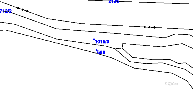 Parcela st. 688 v KÚ Kokory, Katastrální mapa