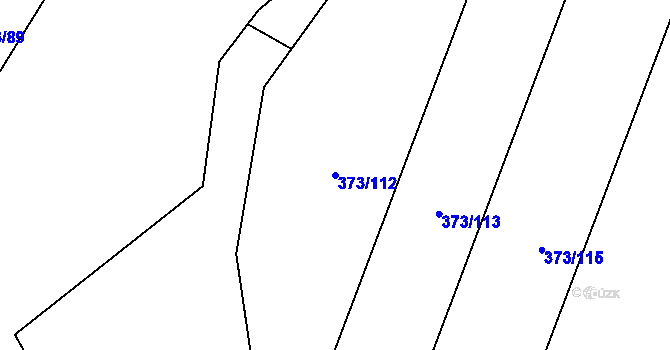 Parcela st. 373/112 v KÚ Kokory, Katastrální mapa