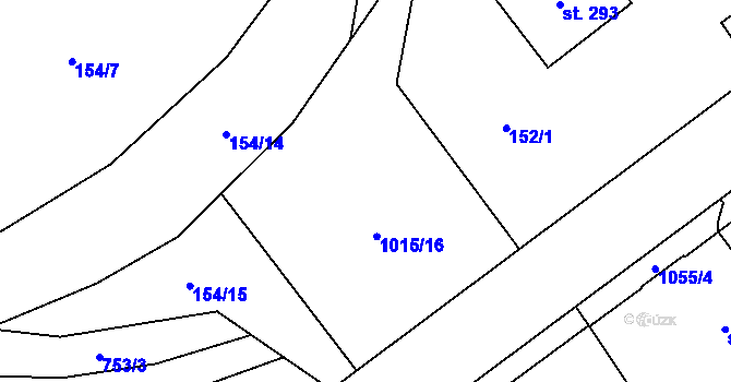 Parcela st. 1015/15 v KÚ Kokory, Katastrální mapa