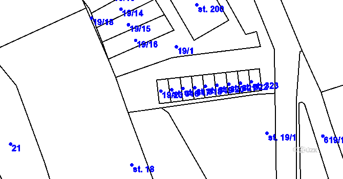 Parcela st. 316 v KÚ Kokořín, Katastrální mapa