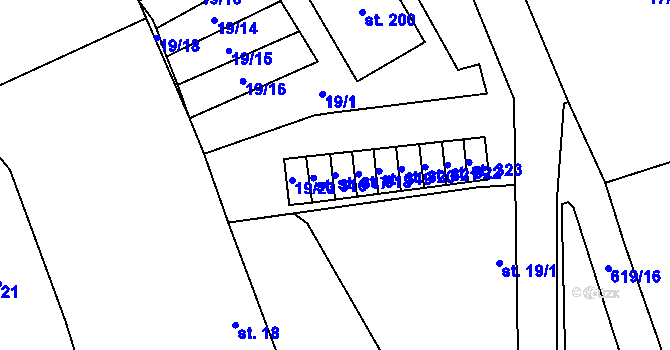 Parcela st. 317 v KÚ Kokořín, Katastrální mapa