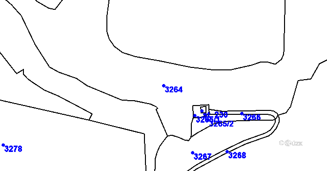 Parcela st. 3264 v KÚ Koldín, Katastrální mapa