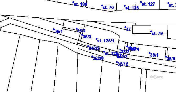 Parcela st. 542/2 v KÚ Koleč, Katastrální mapa