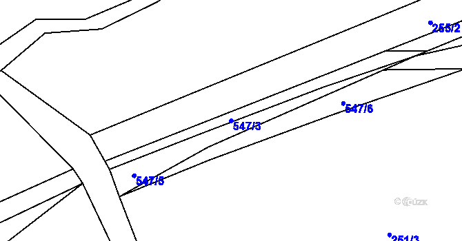 Parcela st. 547/3 v KÚ Koleč, Katastrální mapa