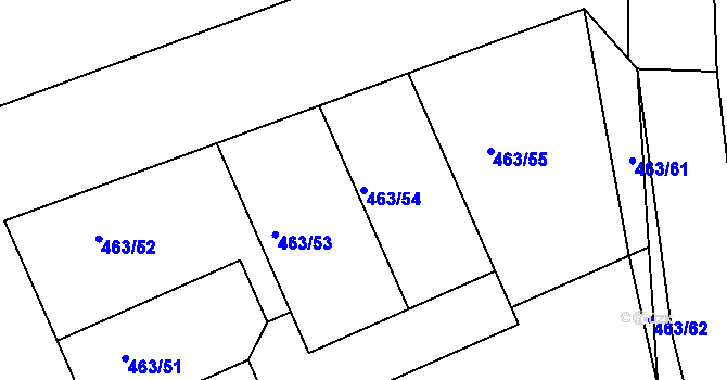 Parcela st. 463/54 v KÚ Koleč, Katastrální mapa