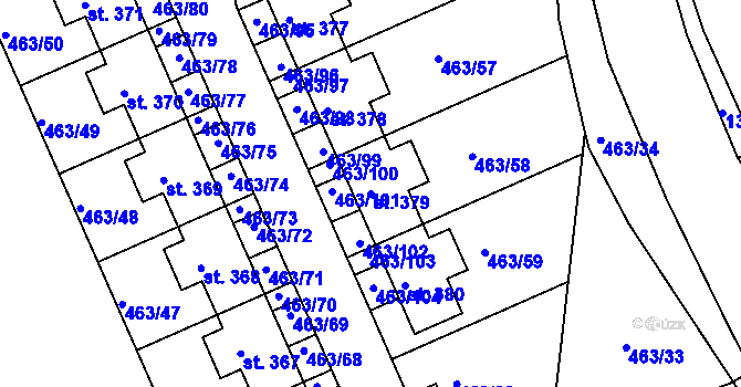 Parcela st. 379 v KÚ Koleč, Katastrální mapa