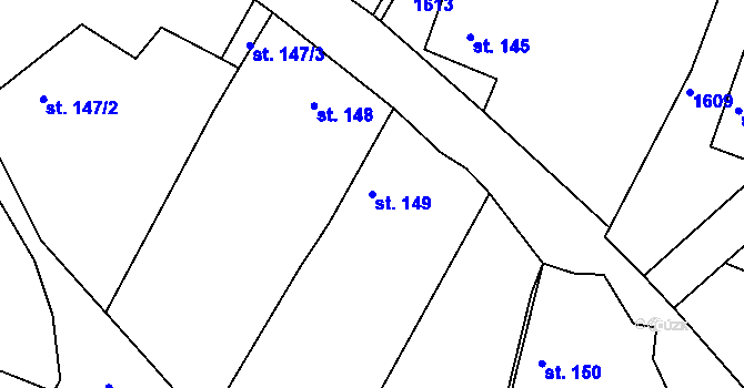 Parcela st. 149 v KÚ Kolešovice, Katastrální mapa