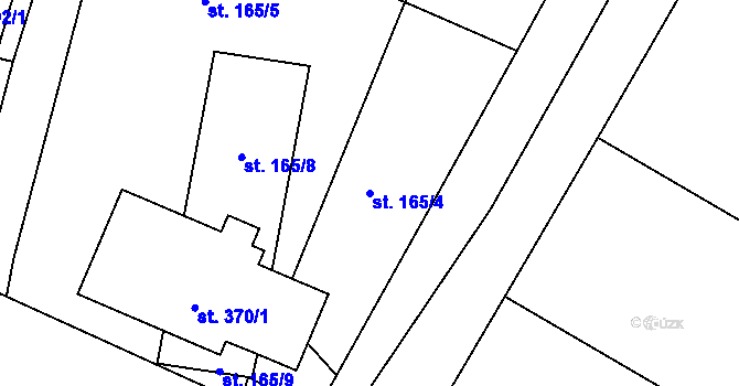 Parcela st. 165/4 v KÚ Kolešovice, Katastrální mapa