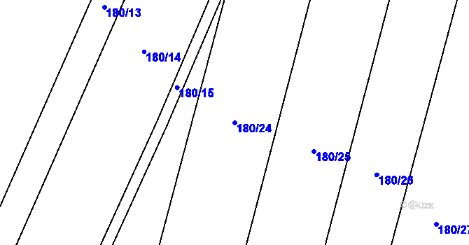 Parcela st. 180/24 v KÚ Kolešovice, Katastrální mapa