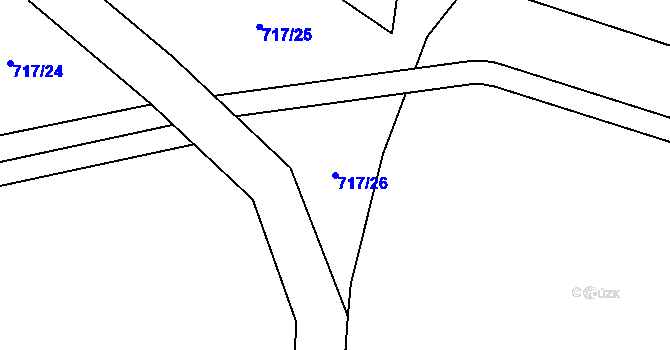Parcela st. 717/26 v KÚ Kolešovice, Katastrální mapa
